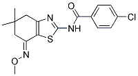 N-(7-(AZAMETHOXYMETHYLENE)-5,5-DIMETHYL(4,5,6-TRIHYDROBENZOTHIAZOL-2-YL))(4-CHLOROPHENYL)FORMAMIDE 结构式