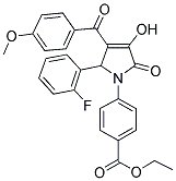 ETHYL 4-(2-(2-FLUOROPHENYL)-4-HYDROXY-3-(4-METHOXYBENZOYL)-5-OXO-2H-PYRROL-1(5H)-YL)BENZOATE 结构式