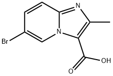 6-溴-2-甲基-咪唑并[1,2-A]吡啶-3-羧酸 结构式
