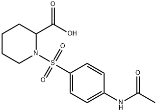 1-([4-(ACETYLAMINO)PHENYL]SULFONYL)PIPERIDINE-2-CARBOXYLIC ACID 结构式