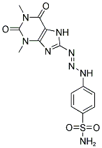 4-[(2E)-3-(1,3-DIMETHYL-2,6-DIOXO-2,3,6,7-TETRAHYDRO-1H-PURIN-8-YL)TRIAZ-2-ENYL]BENZENESULFONAMIDE 结构式