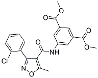 METHYL 5-((3-(2-CHLOROPHENYL)-5-METHYLISOXAZOL-4-YL)CARBONYLAMINO)-3-(METHOXYCARBONYL)BENZOATE 结构式