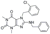 8-(BENZYLAMINO)-7-(2-CHLOROBENZYL)-1,3-DIMETHYL-3,7-DIHYDRO-1H-PURINE-2,6-DIONE 结构式