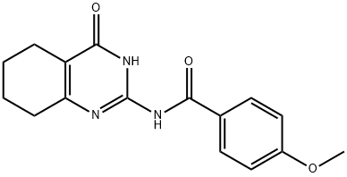 4-METHOXY-N-(4-OXO-3,4,5,6,7,8-HEXAHYDRO-2-QUINAZOLINYL)BENZENECARBOXAMIDE 结构式