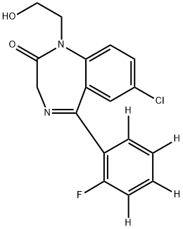 2-羟乙基氟拉西泮-D4 结构式