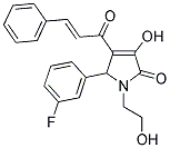 5-(3-FLUOROPHENYL)-3-HYDROXY-1-(2-HYDROXYETHYL)-4-[(2E)-3-PHENYLPROP-2-ENOYL]-1,5-DIHYDRO-2H-PYRROL-2-ONE 结构式