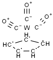 CYCLOPENTADIENYLTUNGSTEN TRICARBONYL HYDRIDE 结构式