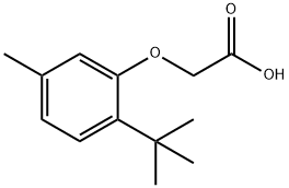 (2-TERT-BUTYL-5-METHYLPHENOXY)ACETIC ACID 结构式