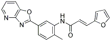 (2E)-3-(2-FURYL)-N-(2-METHYL-5-[1,3]OXAZOLO[4,5-B]PYRIDIN-2-YLPHENYL)ACRYLAMIDE 结构式