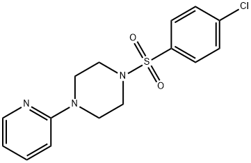 4-Chloro-1-((4-(2-pyridyl)piperazinyl)sulfonyl)benzene 结构式