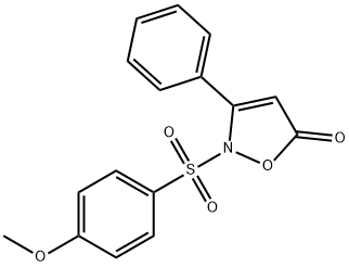 2-[(4-METHOXYPHENYL)SULFONYL]-3-PHENYL-5(2H)-ISOXAZOLONE 结构式