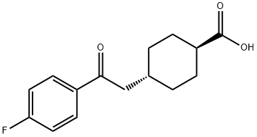 TRANS-4-[2-(4-FLUOROPHENYL)-2-OXOETHYL]CYCLOHEXANE-1-CARBOXYLIC ACID 结构式