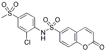 N-[2-CHLORO-4-(METHYLSULPHONYL)PHENYL]-2-OXO-1-BENZOPYRAN-6-SULPHONAMIDE 结构式