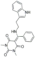 5-((2-(1H-INDOL-3-YL)ETHYLAMINO)(PHENYL)METHYLENE)-1,3-DIMETHYLPYRIMIDINE-2,4,6(1H,3H,5H)-TRIONE 结构式