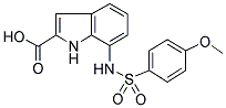 7-([(4-METHOXYPHENYL)SULFONYL]AMINO)-1H-INDOLE-2-CARBOXYLIC ACID 结构式