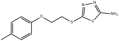 5-{[2-(4-甲基苯氧基)乙基]硫代}-1,3,4-噻二唑-2-胺 结构式