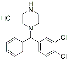 [(3,4-DICHLOROPHENYL)PHENYLMETHYL]PIPERAZINE HYDROCHLORIDE 结构式