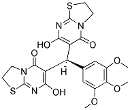 6,6'-((3,4,5-Trimethoxyphenyl)methylene)bis(7-hydroxy-2,3-dihydrothiazolo[3,2-a]pyrimidin-5-one) 结构式