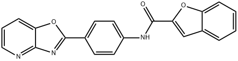 N-(4-[1,3]OXAZOLO[4,5-B]PYRIDIN-2-YLPHENYL)-1-BENZOFURAN-2-CARBOXAMIDE 结构式