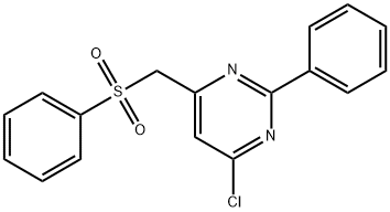(6-CHLORO-2-PHENYL-4-PYRIMIDINYL)METHYL PHENYL SULFONE 结构式