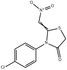 3-(4-CHLOROPHENYL)-2-(NITROMETHYLENE)-1,3-THIAZOLAN-4-ONE 结构式