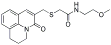 N-(2-METHOXYETHYL)-[(2,3-DIHYDRO-5-OXO-(1H,5H)-BENZO[IJ]QUINOLIZIN-6-YL)METHYLTHIO]ACETAMIDE 结构式