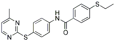 4-(ETHYLTHIO)-N-[4-[(4-METHYLPYRIMIDIN-2-YL)THIO]PHENYL]BENZAMIDE 结构式