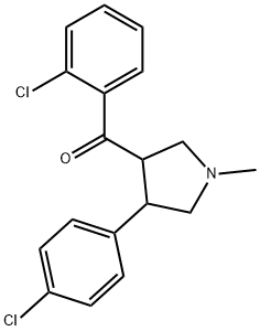 (2-CHLOROPHENYL)[4-(4-CHLOROPHENYL)-1-METHYLTETRAHYDRO-1H-PYRROL-3-YL]METHANONE 结构式