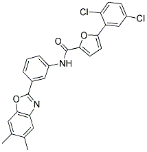 5-(2,5-DICHLOROPHENYL)-N-(3-(5,6-DIMETHYLBENZO[D]OXAZOL-2-YL)PHENYL)FURAN-2-CARBOXAMIDE 结构式