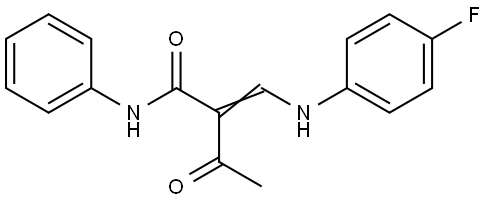 2-Acetyl-3-((4-fluorophenyl)amino)-N-phenylprop-2-enamide 结构式