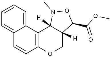 Methyl 1-methyl-1,3a,4,11c-tetrahydro-3H-benzo[5,6]chromeno[4,3-c]isoxazole-3-carboxylate 结构式