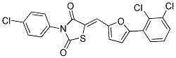 (5Z)-3-(4-CHLOROPHENYL)-5-{[5-(2,3-DICHLOROPHENYL)-2-FURYL]METHYLENE}-1,3-THIAZOLIDINE-2,4-DIONE 结构式