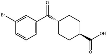 TRANS-4-(3-BROMOBENZOYL)CYCLOHEXANE-1-CARBOXYLIC ACID 结构式