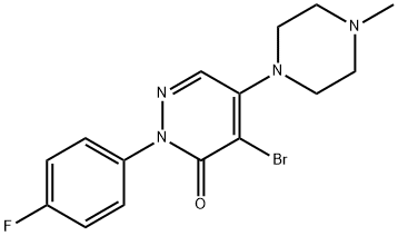 4-BROMO-2-(4-FLUOROPHENYL)-5-(4-METHYLPIPERAZINO)-3(2H)-PYRIDAZINONE 结构式