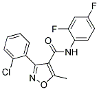 N-(2,4-DIFLUOROPHENYL)(3-(2-CHLOROPHENYL)-5-METHYLISOXAZOL-4-YL)FORMAMIDE 结构式