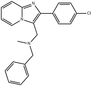 N-BENZYL-N-([2-(4-CHLOROPHENYL)IMIDAZO[1,2-A]PYRIDIN-3-YL]METHYL)-N-METHYLAMINE 结构式