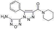 4-[5-PHENYL-4-(1-PIPERIDINYLCARBONYL)-1H-1,2,3-TRIAZOL-1-YL]-1,2,5-OXADIAZOL-3-YLAMINE 结构式