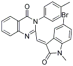 2-[(E)-(5-BROMO-1-METHYL-2-OXO-1,2-DIHYDRO-3H-INDOL-3-YLIDENE)METHYL]-3-(4-METHYLPHENYL)QUINAZOLIN-4(3H)-ONE 结构式