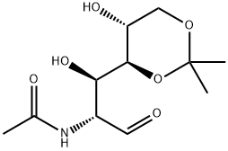 2-乙酰氨基-2-脱氧-4,6-O-异亚丙基D-D-吡喃葡萄糖 结构式