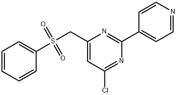 4-CHLORO-6-[(PHENYLSULFONYL)METHYL]-2-(4-PYRIDINYL)PYRIMIDINE 结构式