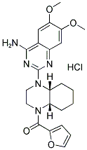 1-(4-AMINO-6,7-DIMETHOXY-2-QUINAZOLINYL)-4-(2-FURANYLCARBONYL) DECAHYDROQUINOXALINE HYDROCHLORIDE 结构式