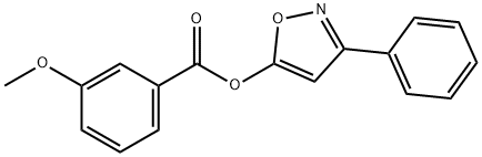 3-PHENYL-5-ISOXAZOLYL 3-METHOXYBENZENECARBOXYLATE 结构式