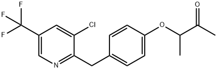 3-(4-([3-CHLORO-5-(TRIFLUOROMETHYL)-2-PYRIDINYL]METHYL)PHENOXY)-2-BUTANONE 结构式