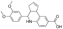4-(3,4-DIMETHOXYPHENYL)-3A,4,5,9B-TETRAHYDRO-3H-CYCLOPENTA[C]QUINOLINE-8-CARBOXYLIC ACID 结构式