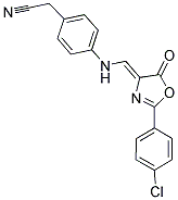 (4-([(2-(4-CHLOROPHENYL)-5-OXO-1,3-OXAZOL-4(5H)-YLIDENE)METHYL]AMINO)PHENYL)ACETONITRILE 结构式