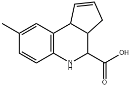8-METHYL-3A,4,5,9B-TETRAHYDRO-3 H-CYCLOPENTA[ C ]QUINOLINE-4-CARBOXYLIC ACID 结构式