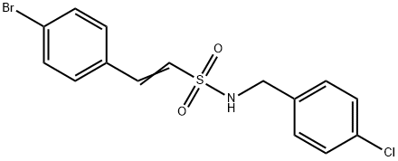 (E)-2-(4-BROMOPHENYL)-N-(4-CHLOROBENZYL)-1-ETHENESULFONAMIDE 结构式