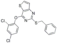 2-(BENZYLSULFANYL)-4-(2,4-DICHLOROPHENOXY)THIENO[3,2-D]PYRIMIDINE 结构式