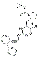 (2S,4S)-N-ALPHA-(9-FLUORENYLMETHYLOXYCARBONYL)-N'-T-BUTYLOXYCARBONYL-2-PYRROLIDINYLALANINE 结构式