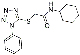 N-CYCLOHEXYL-2-[(1-PHENYL-1H-TETRAZOL-5-YL)THIO]ACETAMIDE 结构式